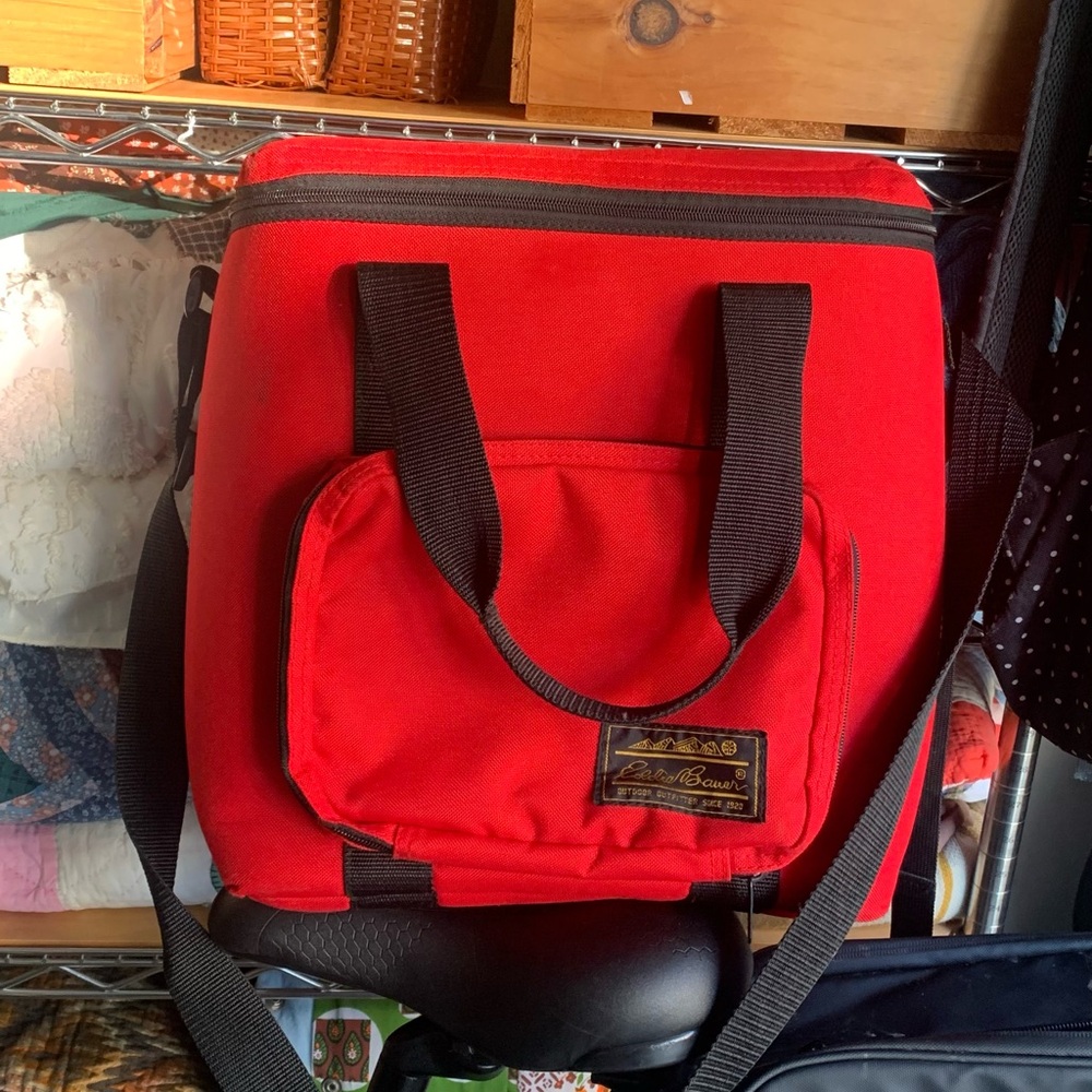 Vintage Red Eddie Bauer Cooler Bag